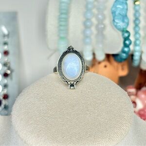 Vintage-Style Copper Moonstone Poison Ring ✨